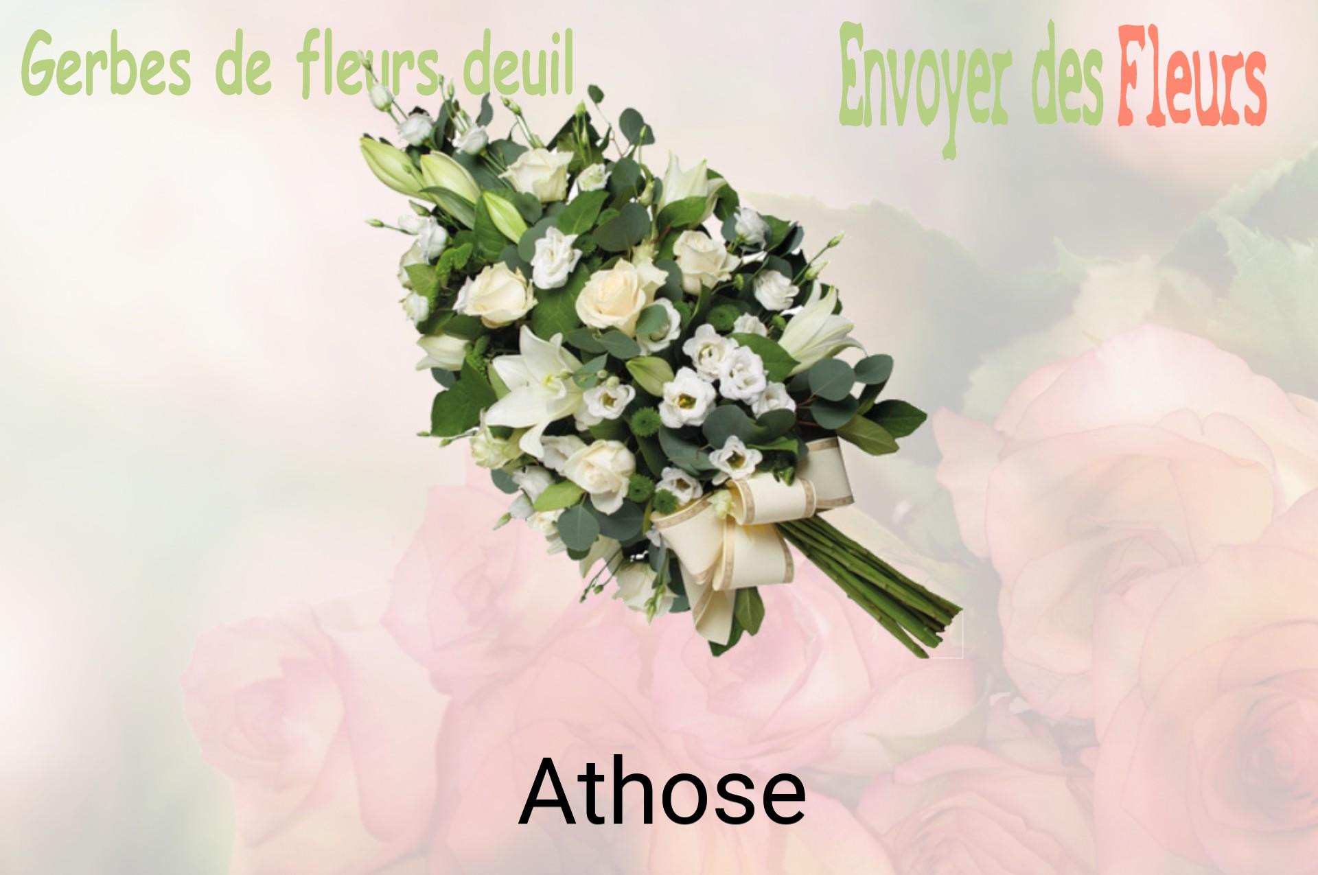 Gerbe de fleurs de deuil livrée à Athose